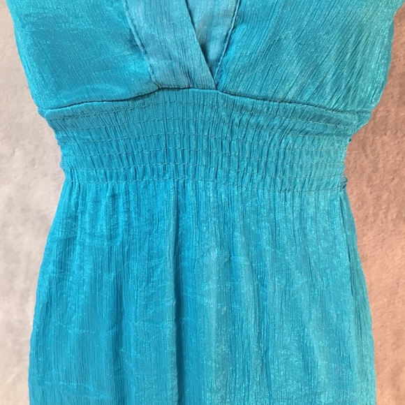 The Hanger Blue Ruffled Fit and Flare Dress Med - Picture 4 of 8